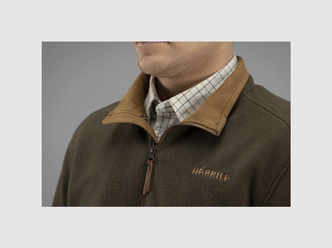 Härkila Herren Fleecepullover Sandhem Willow green melange