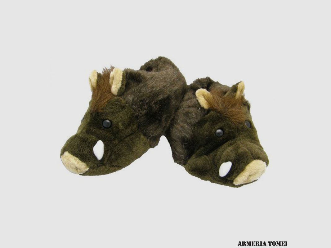 Plush Slippers Wild Boar