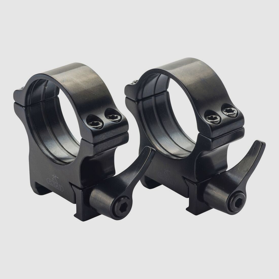 Montage Rusan à bascule quick release pour profil Weaver / Picatinny Ø 30 mm hauteur 14,0