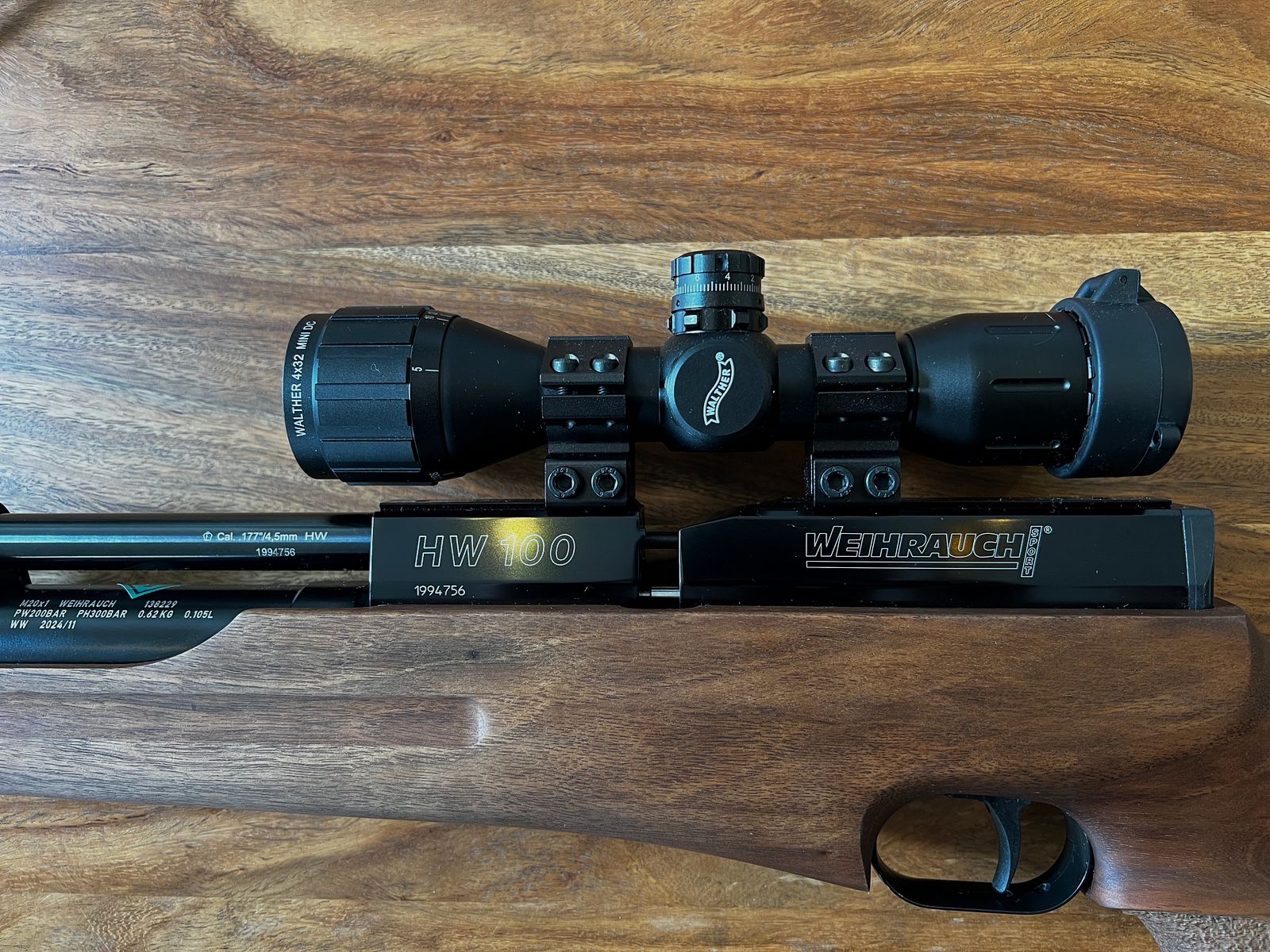Weihrauch Sport Pressluftgewehr HW 100 TK Komplettpaket