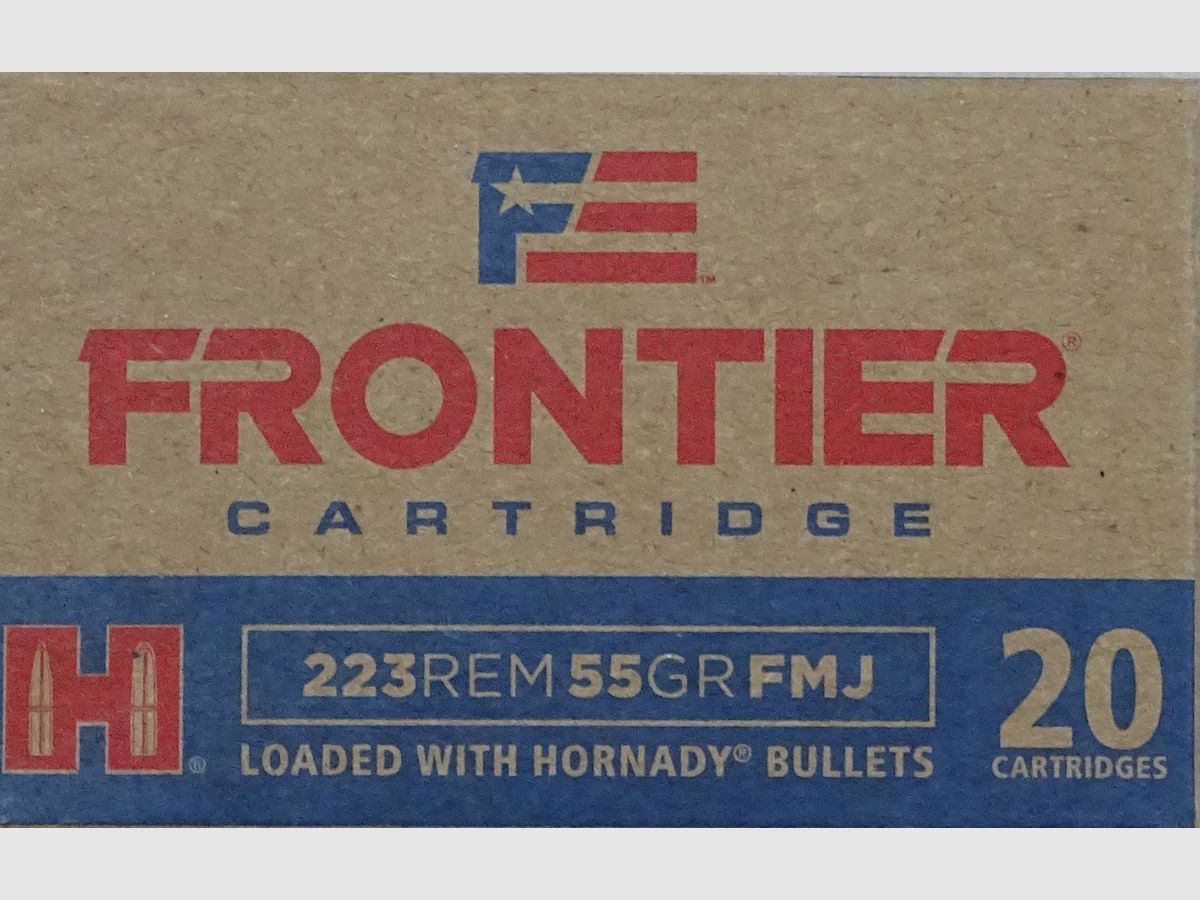 Hornady Frontier .223rem FMJ 55grs - 20 Schuss
