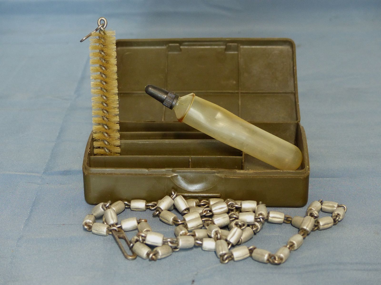 Bundeswehr BW 3 pièces de munitions d'exercice cartouches projectiles bleus G3 matériel de nettoyage années 60 70