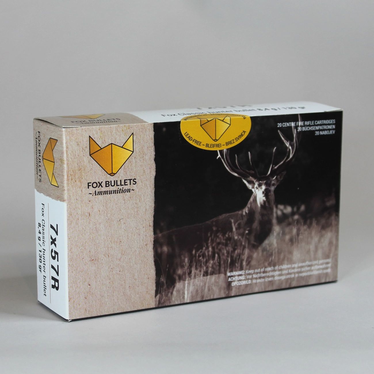 Fox Bullets Classic Hunter 7x57 R 130GR / 8,4g bleifrei 20 Patronen