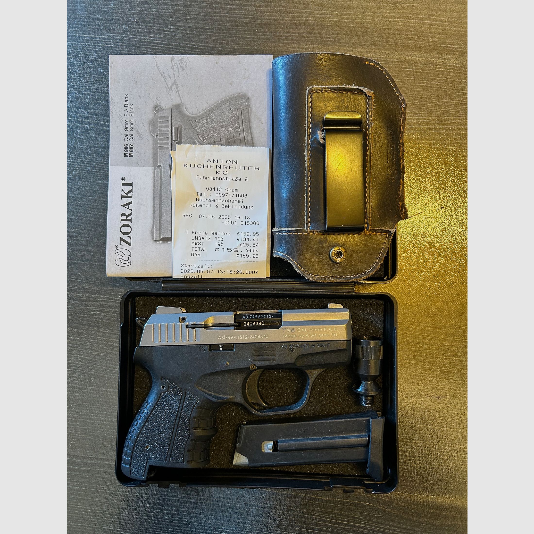 Neu!!! Zoraki 906 Titan Schreckschuss Pistole 9mm P.A.K