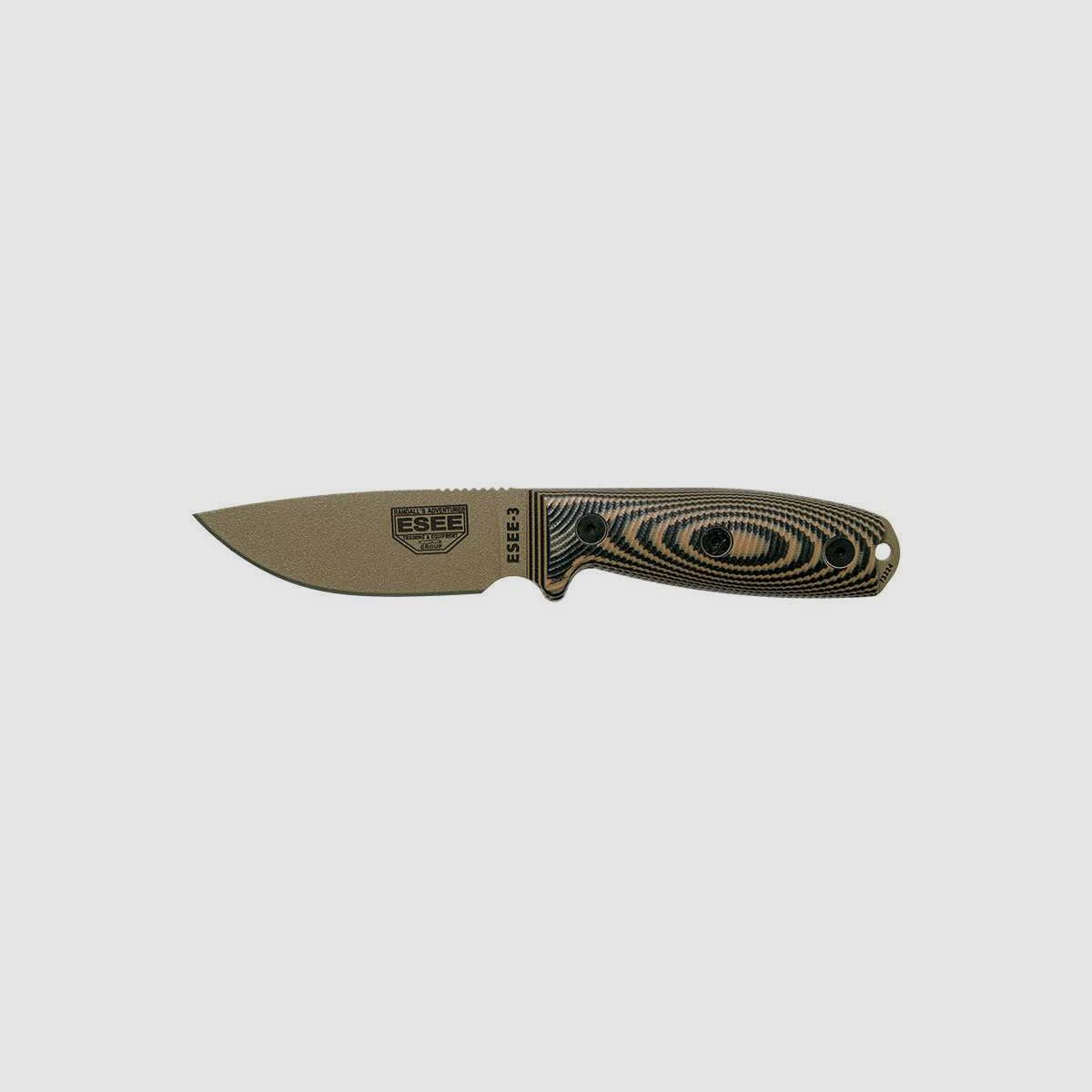 Fixed Blades ESEE-3 - Dark Earth Blade - Coyote/Black ESEE