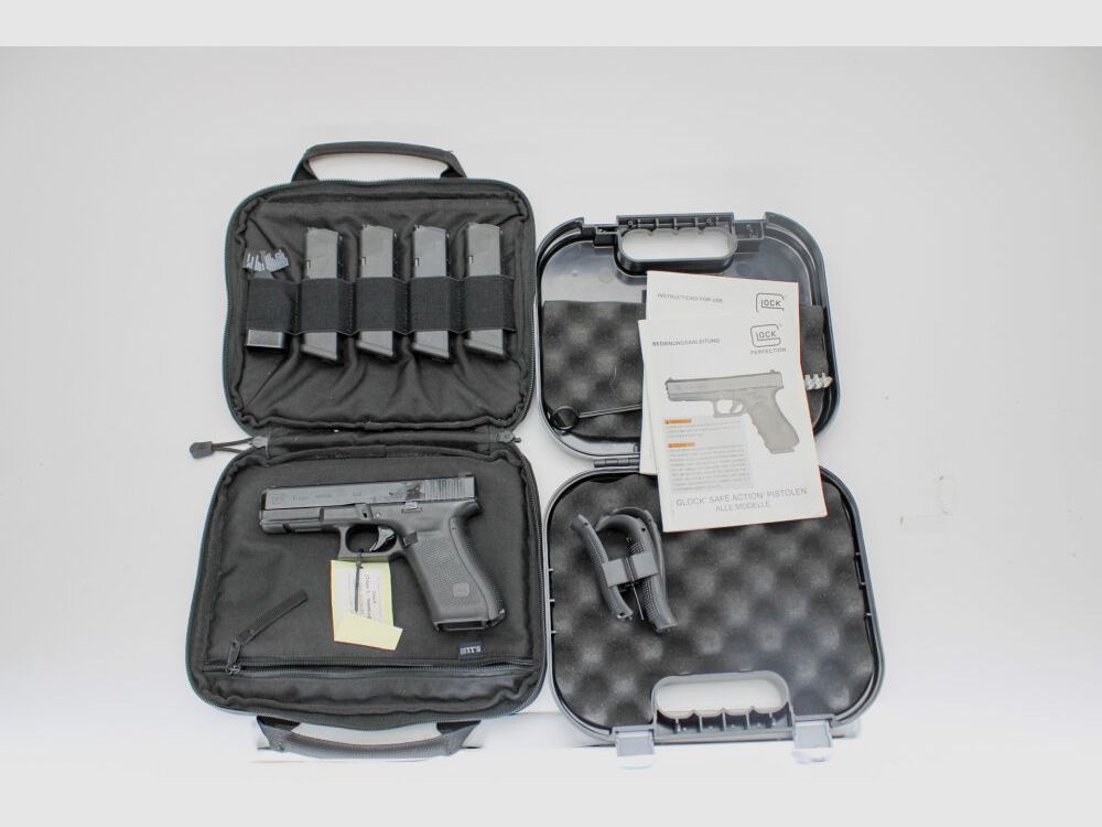 Pistola Glock 17 GEN 5 Cal 9 Para con 4 cargadores y bolsa 9mm Luger