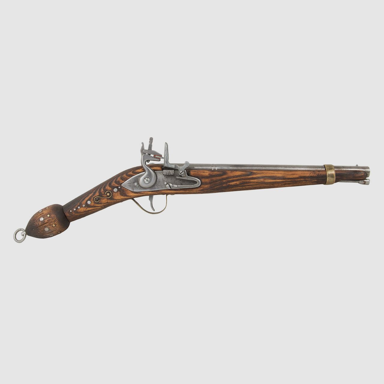 EinzelstĂĽck handgefertigte Deko Steinschloss Vorderladerpistole LĂ¤nge 60 cm