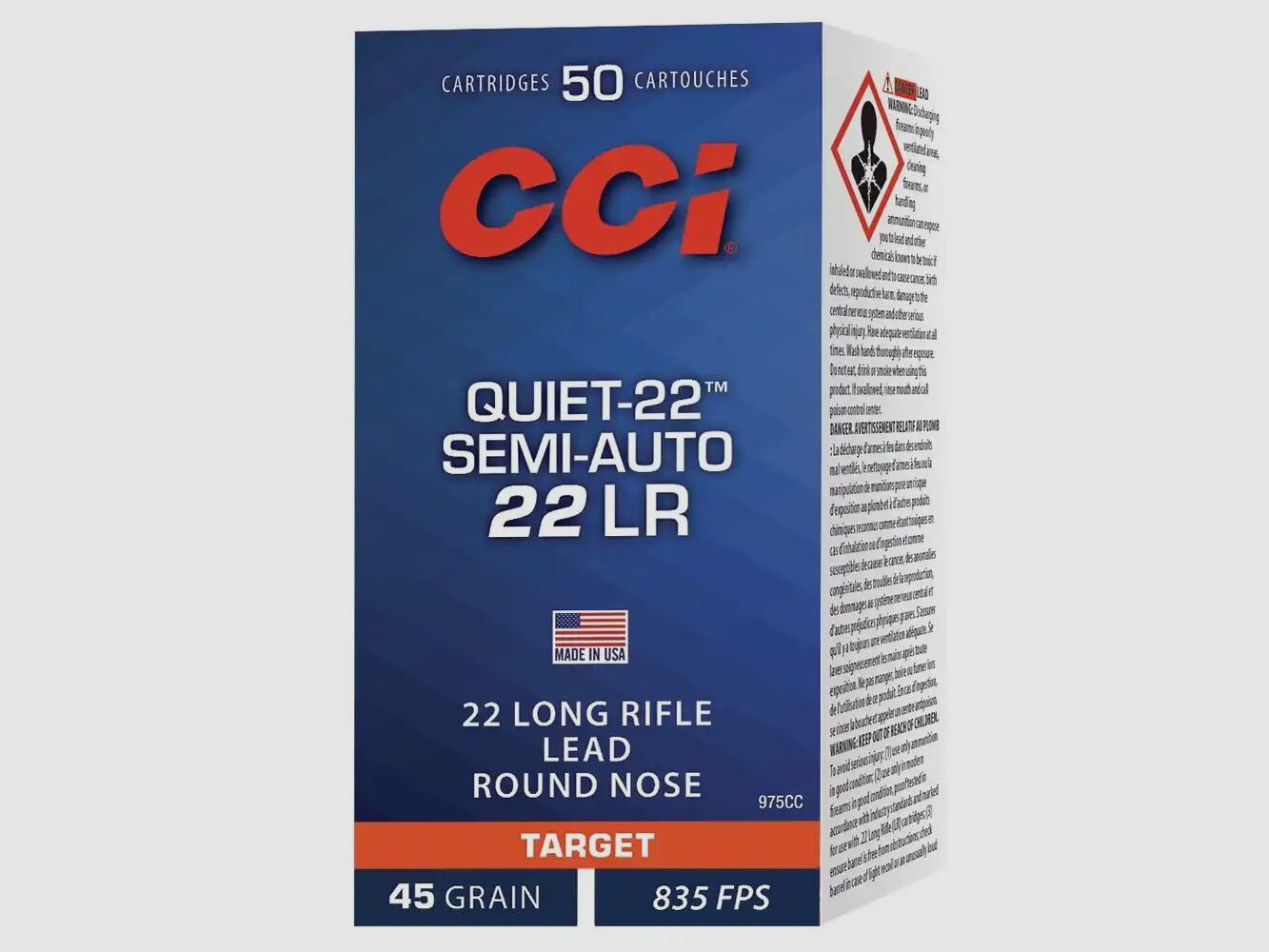 CCI .22 lfB. CCI Quiet LRN 40 grs - 50 pcs