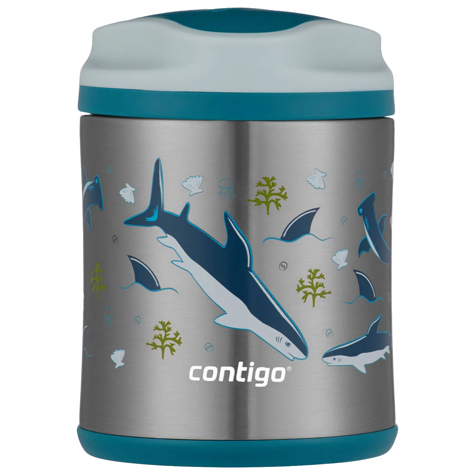 Contigo thermos for children, 0.30 l, sharks, image 2 of 6
