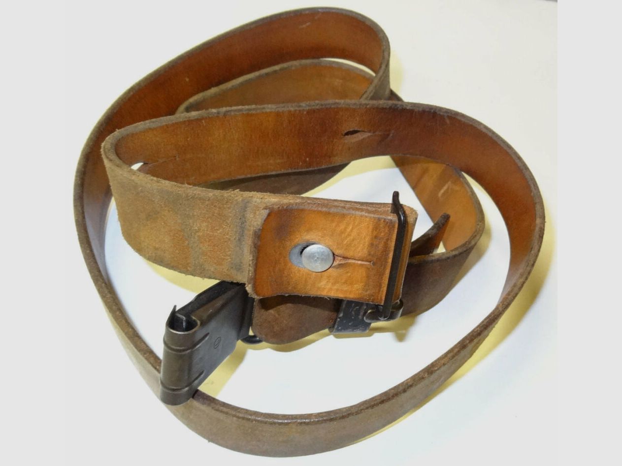 SIG leather strap/carrier strap complete for Swiss service rifle Stgw.57, SIG PE57, SAR M57 SWISS MATCH