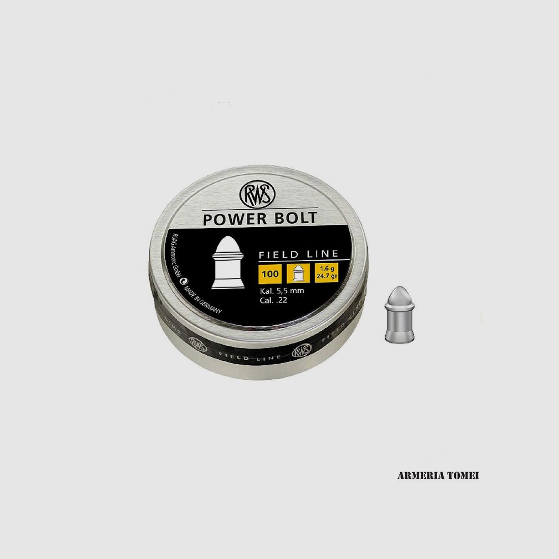 RWS – POWER BOLT FIELD LINE 5.5MM 1.6G/24.7GR PACK. 100 PCS.