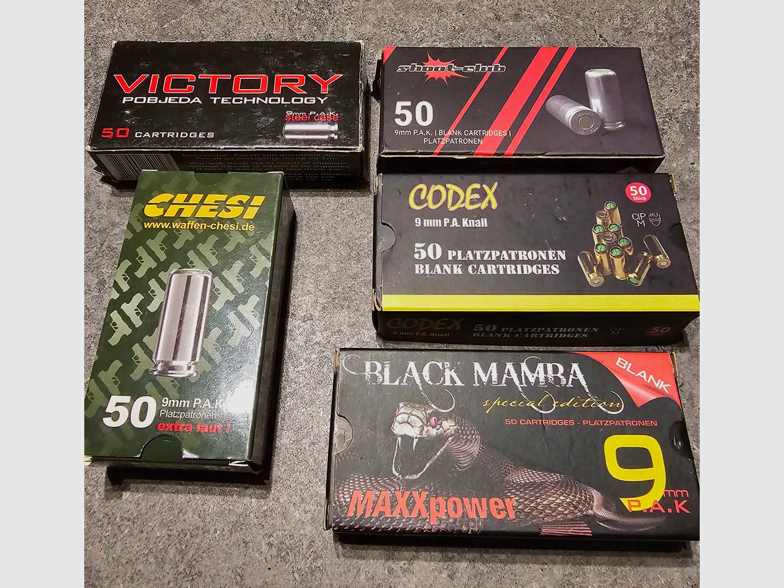 Platzpatronen für Schreckschusswaffen  Umarex Pobjeda Victory 9mm PAK RK 8mm
