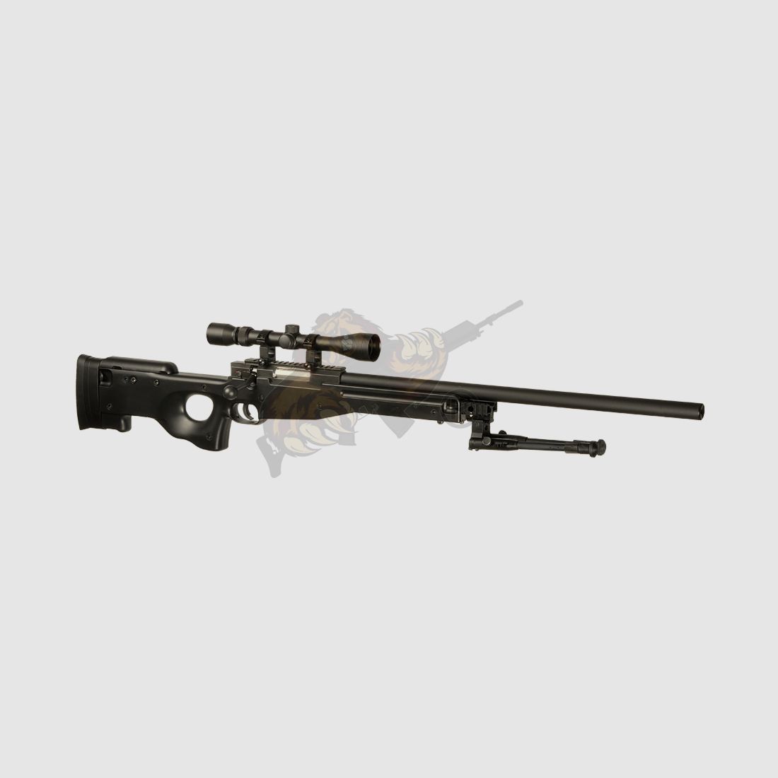 L96 Sniper Rifle Airsoft Set Upgraded Black - Well -F-
