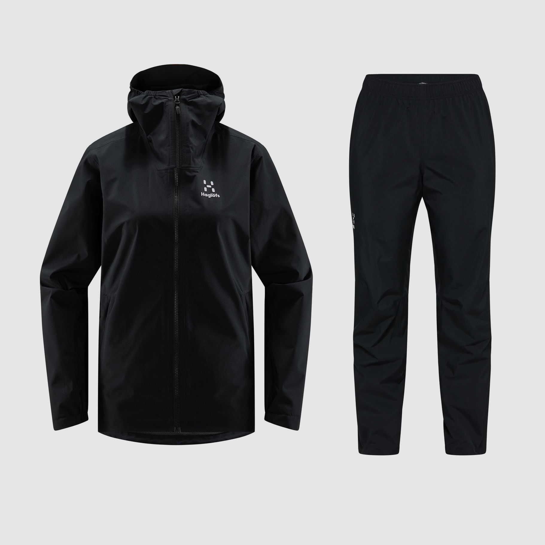 Haglöfs Korp Proof/Proof II Regenanzug Damen True Black