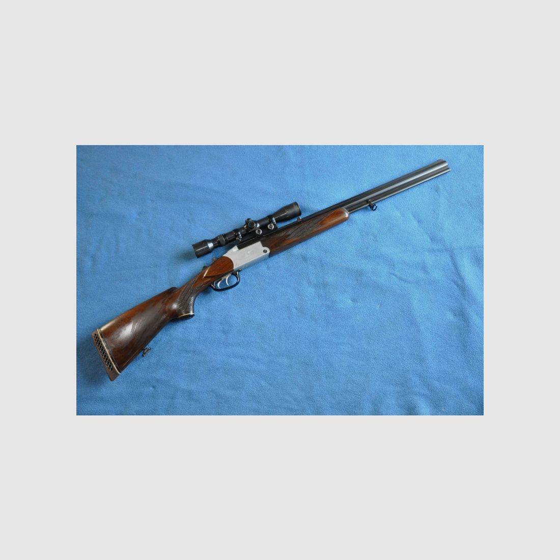 SCHÖNE BLASER BOCKBÜCHSFLINTE .222 REMINGTON MAGNUM 16/70 MIT ZF