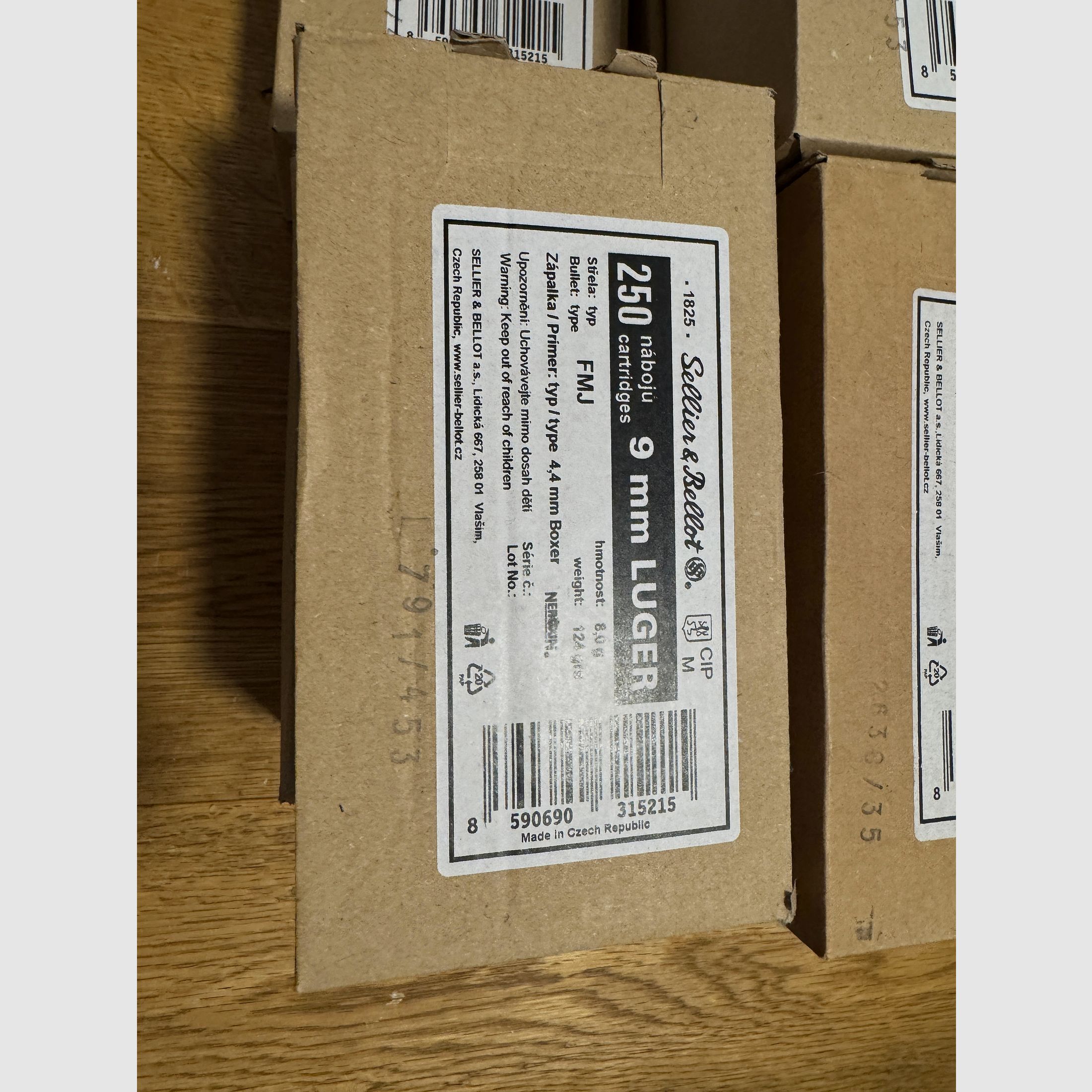 9 mm Luger ammunition approx. 3500 rounds