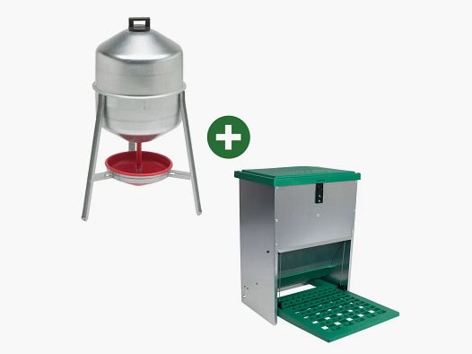 Abtränkstelle 30 L + schädlingsgeschützte Futterstation Feedomatic 20 kg