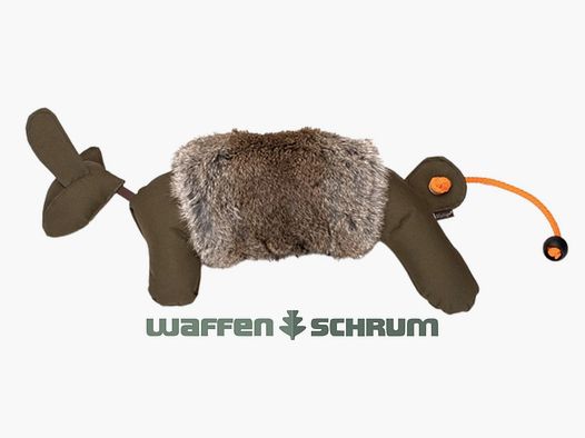 Mystique Rabbit Dog Dummy mit Fell Cover olive klein