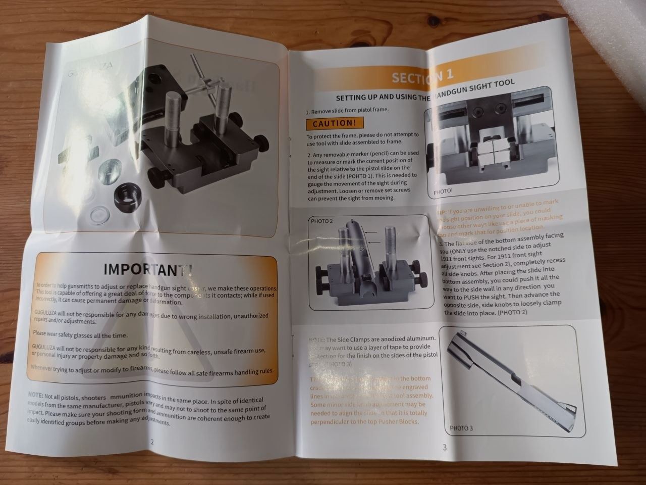 Guguluza Visierrücker Visierdrücker Pistole Handgun Sightpusher Tool