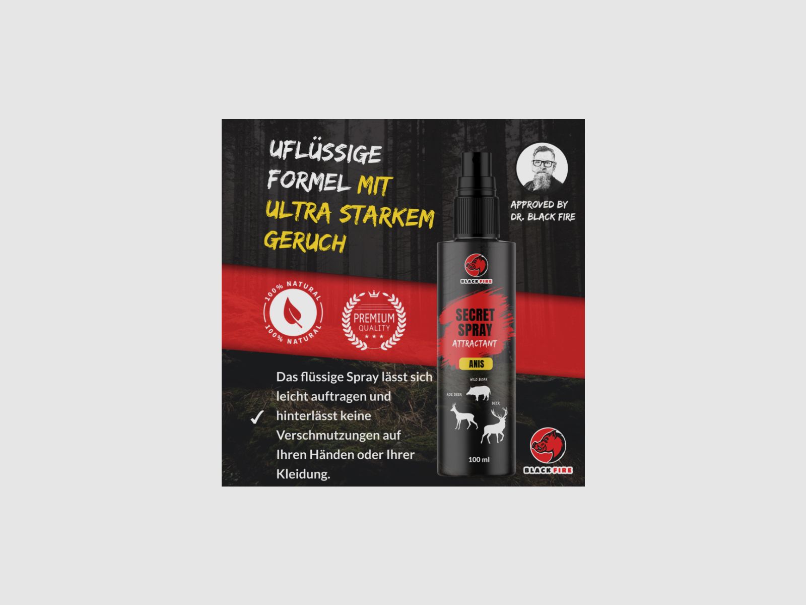 BLACK FIRE Spray ANIS 100ml