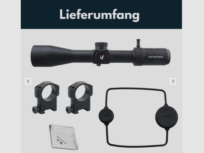 Victoptics OPFF-01 S4 Zielfernrohr 4-16x44 FFP - für 21mm Picatinny/Weaver