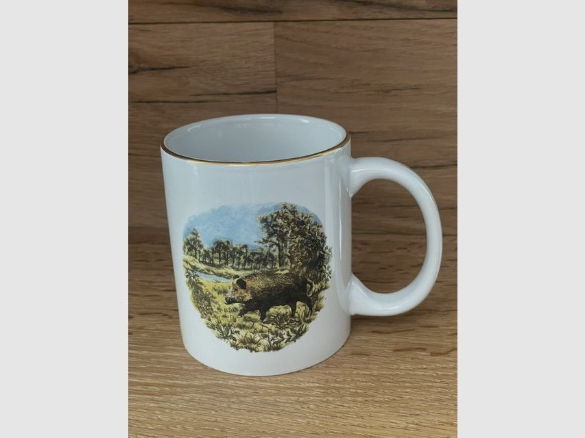 Porzellanbecher Keiler/Wolfe, Bild 1 von 2