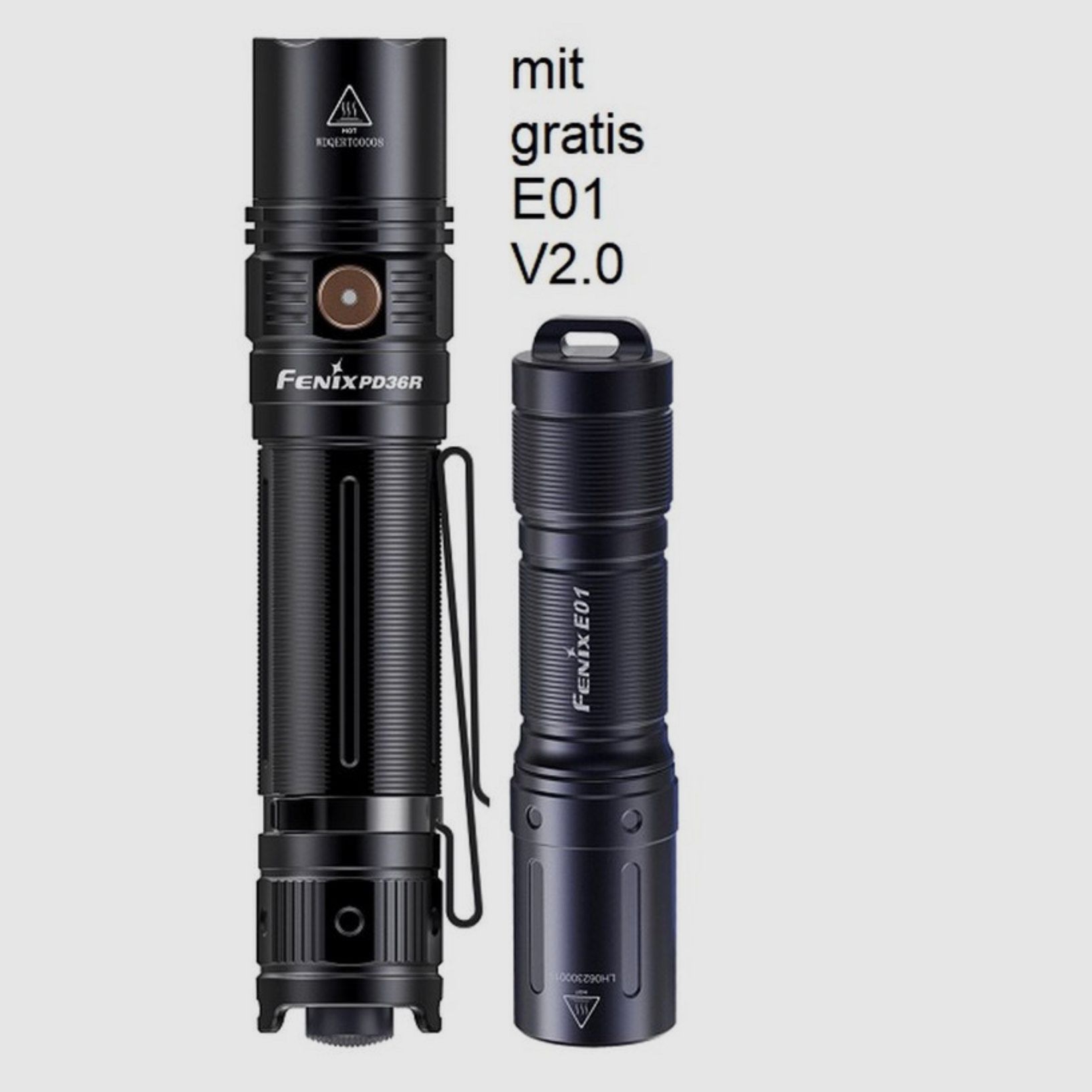 Fenix FEPD36R LED Taschenlampe PD36R mit USB Anschluss + E01 V2.0