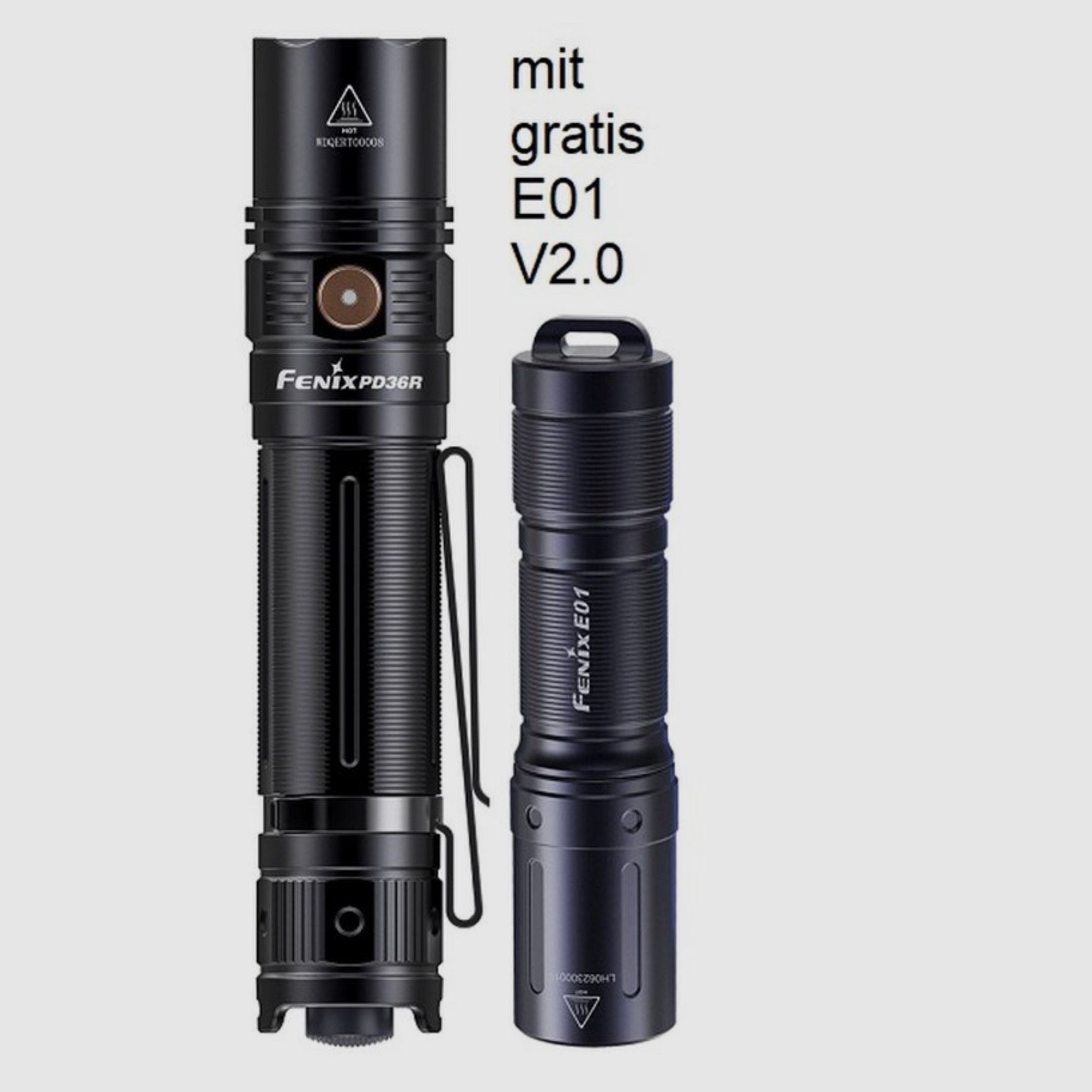 Fenix FEPD36R LED Taschenlampe PD36R mit USB Anschluss + E01 V2.0