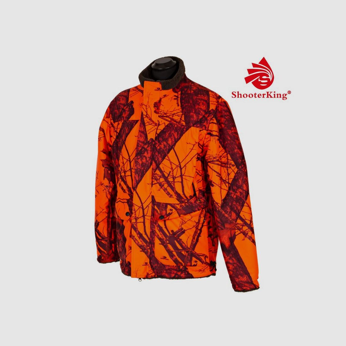 Shooterking Herren Jacke Dawn 2.0 wendbar Grün / Mossy Oak Blaze Camo
