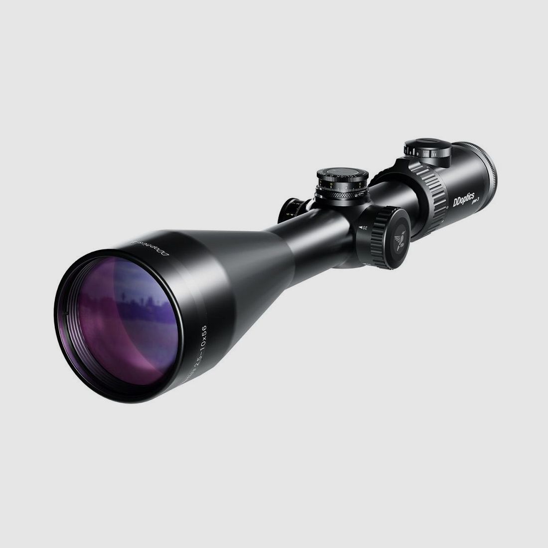 DDoptics NFX V4 2.5-10x56 Gen3 MRAD A4N 2BE Zielfernrohr Leuchtpunkt: IFiber Leuchtpunktautomatik