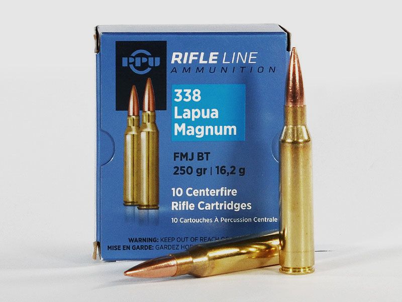 PPU .338 Lapua Magnum, Volmantel FMJ 250 grs 1 Verpakking (10 Schoten à 3,995 €*)