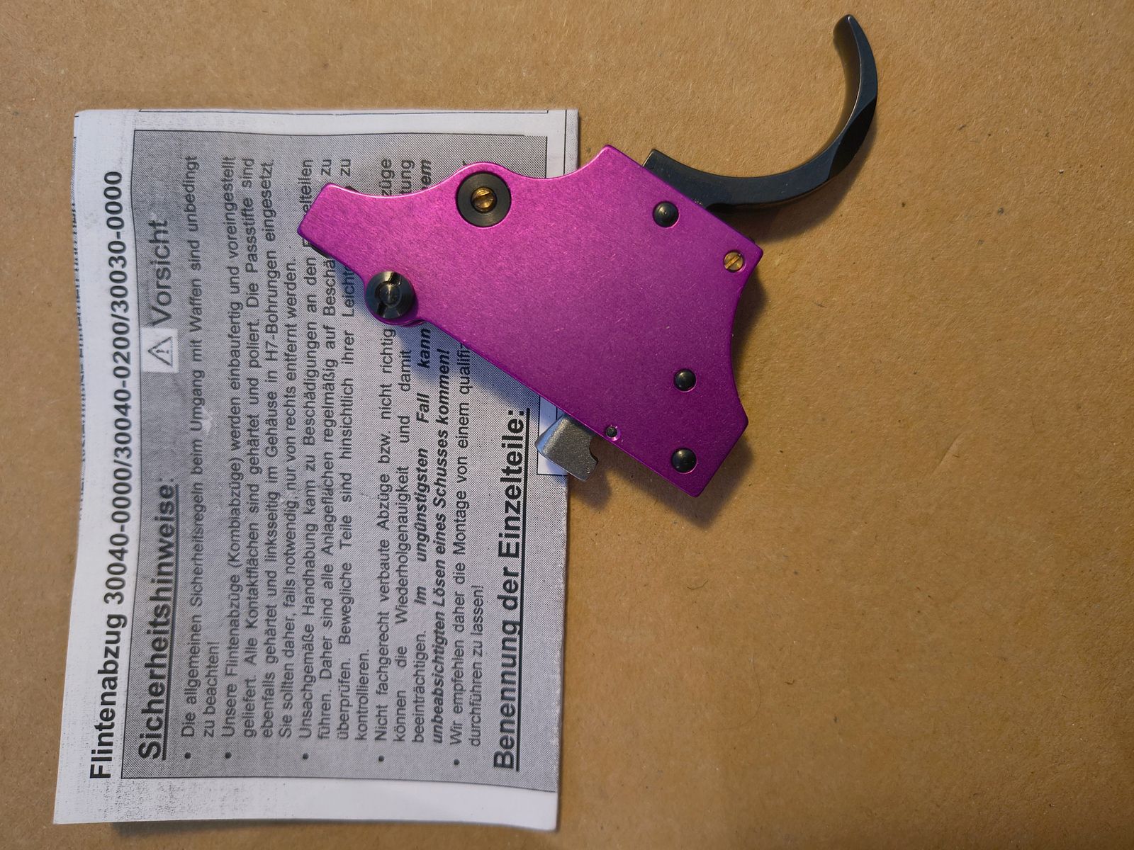 Recknagel Flintenabzug Mauser 98 