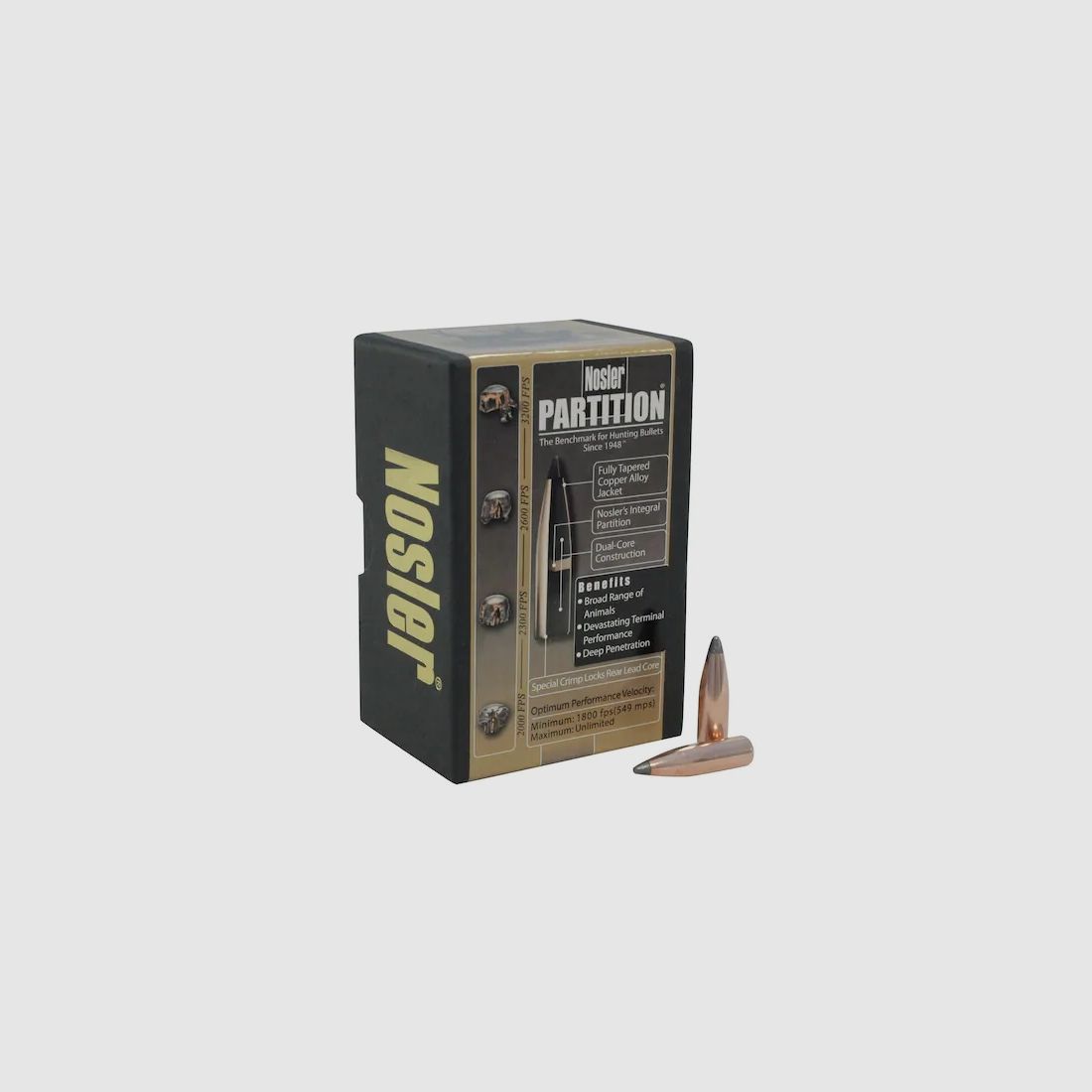 Bala Nosler Partition .270/.277 130GR Spitzer 50 piezas
