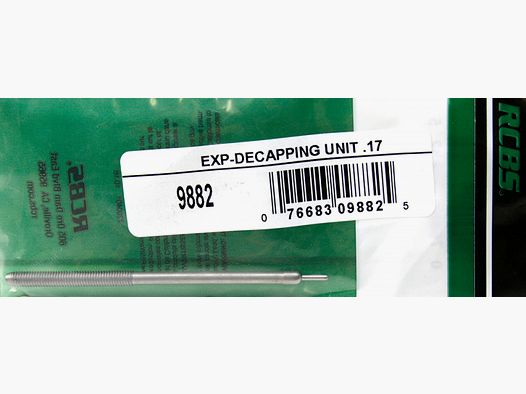 RCBS #9882 EX-Decapping UNIT .17 #09882 Zündhütchen Ausstoßerspindel komplett für Kalibrier Matrizen