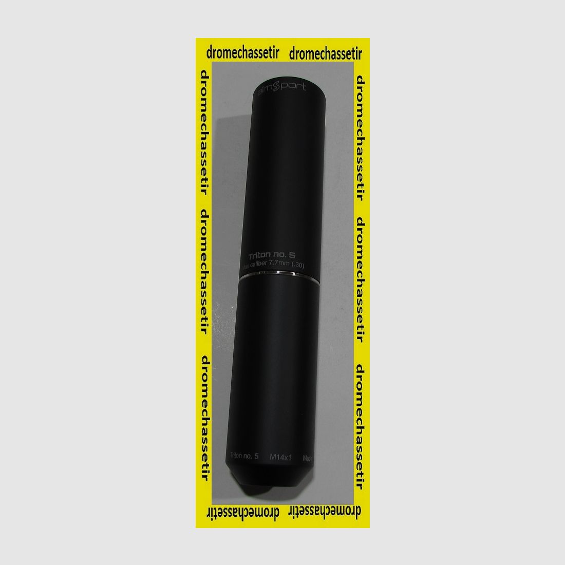 Schalldämpfer Aimsport Triton N°5, Gewinde 14×1, Kal. 7,7mm, Schwarz