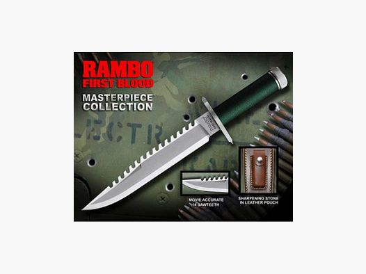 Rambo 1 First Blood Part I SE Bowie Messer Hollywood Collectibles