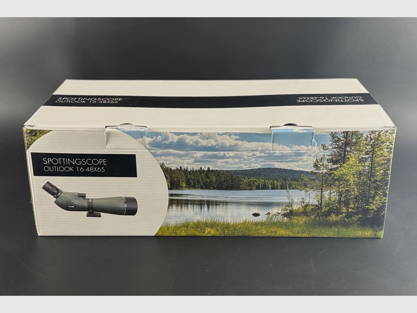 Expositor FOCUS Outlook 16-48x65 telescopio impermeable con bolsa 114924-1