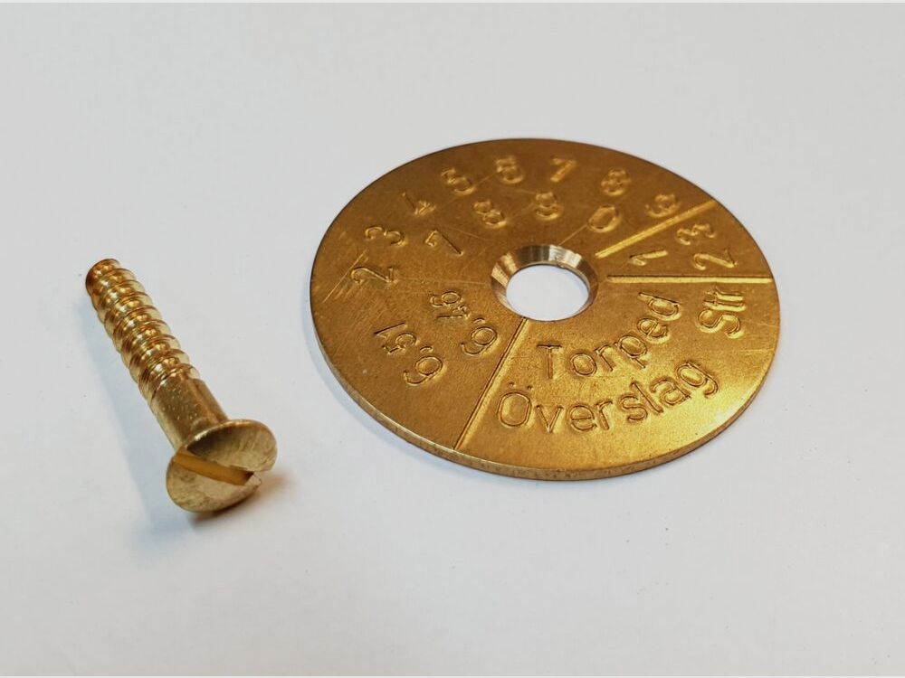 Schaftplakette Schwede Schwedenmauser M96 M38 Messing Diameterplakette