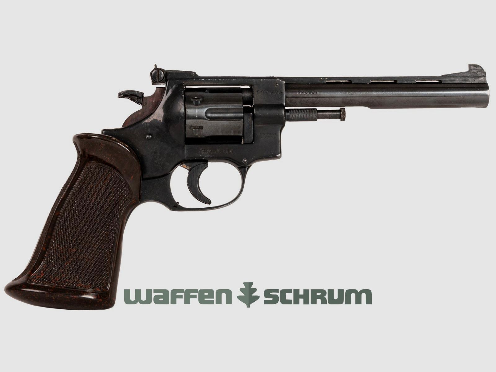Weihrauch HW9 .22lr viseur réglable, poignée avec repose-pouce, holster en cuir, longueur du canon : 152 mm