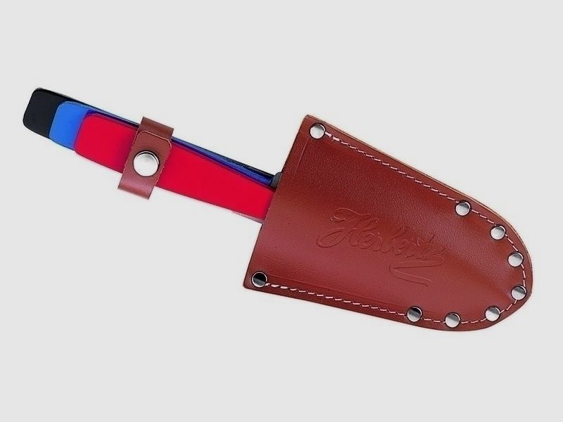 Set de couteaux de lancer 3 pièces, léger, étui en cuir, 3x rouge