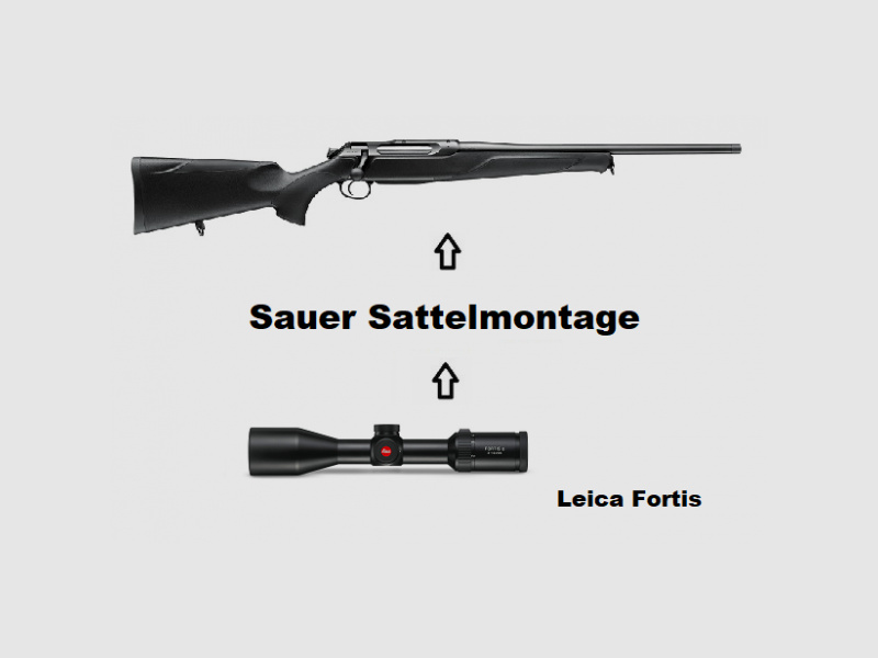 Sauer 505 ErgoMax Black + Leica Fortis + Mount + ... Complete package