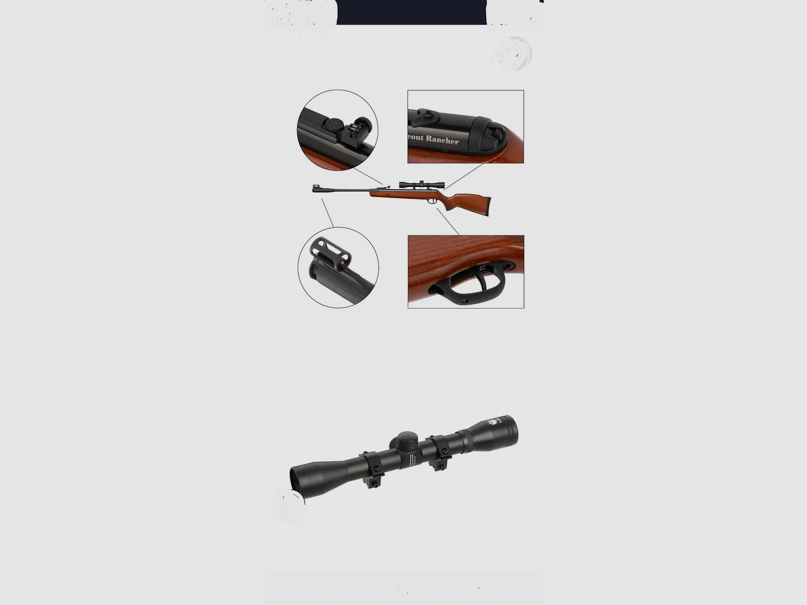 Luftgewehr Ruger Air Scout Rancher Kit - 4,5 mm Diabolo (P18)