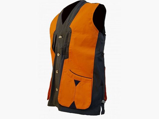 Hoge zichtbaarheid vest TERMINIO La Nuova Regina in groen / oranje canvas