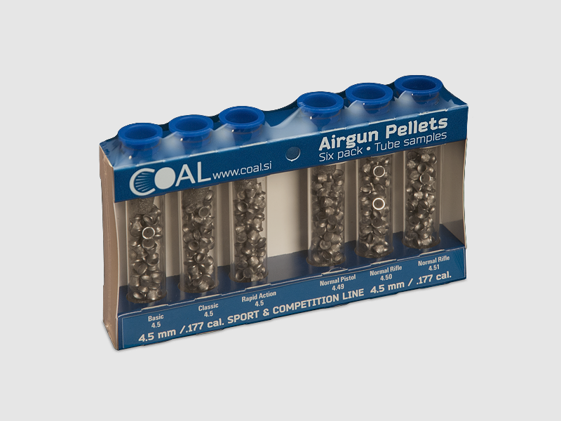 Coal Sport et Competition Diabolos pack de test de 6 pièces à prix abordable cal. 4,5 mm/.177 6 x 40 pièces tubes de test
