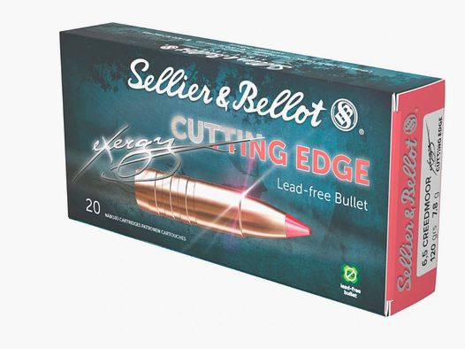 Sellier & Bellot 2017003 6,5 Creedmoor eXergy EDGE 7,8g 120grs. Munition de carabine sans plomb