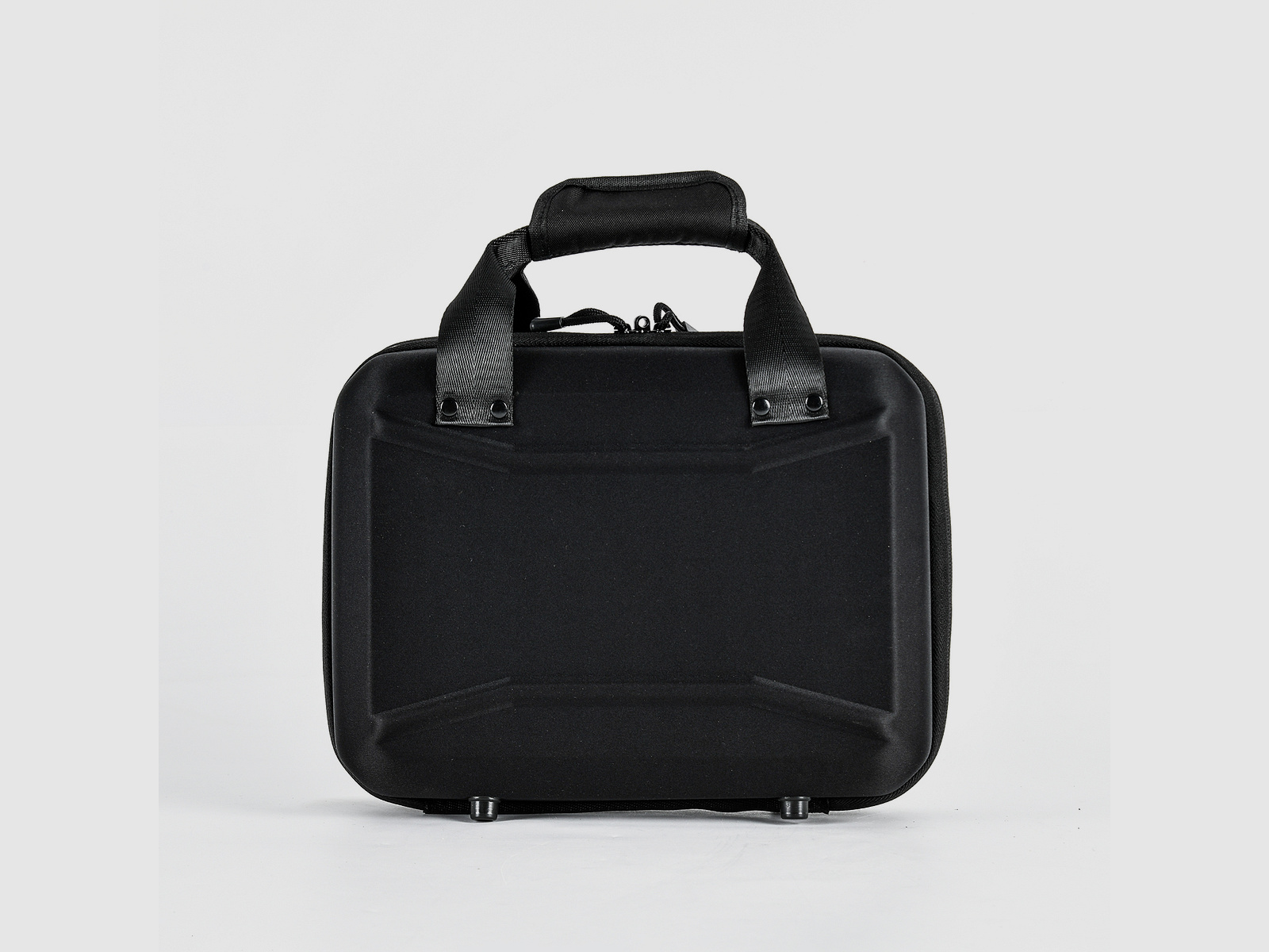 AKAH Hardcase Kurzwaffenkoffer – Nylon/Noppenschaum, abschließbar – 30,5×22,5×10,5 cm – Schwarz