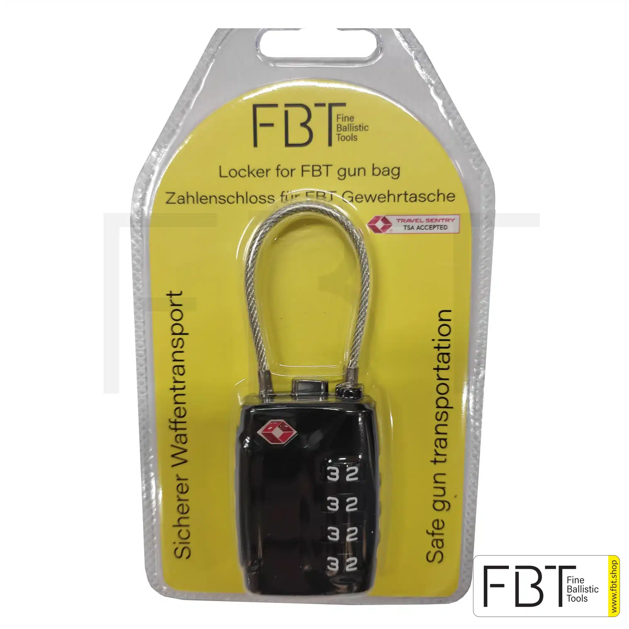 Zahlenschloss TSA007 Standard | 4-stellig für die Waffentasche & Gewehrtasche zum Waffentransport