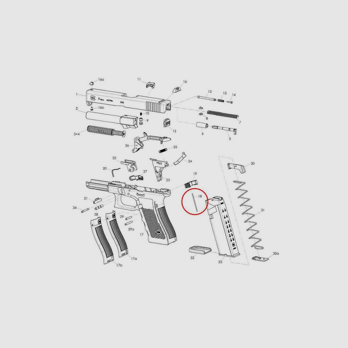 Eemann Tech Magazine Catch Spring for GLOCK, image 2 sur 3