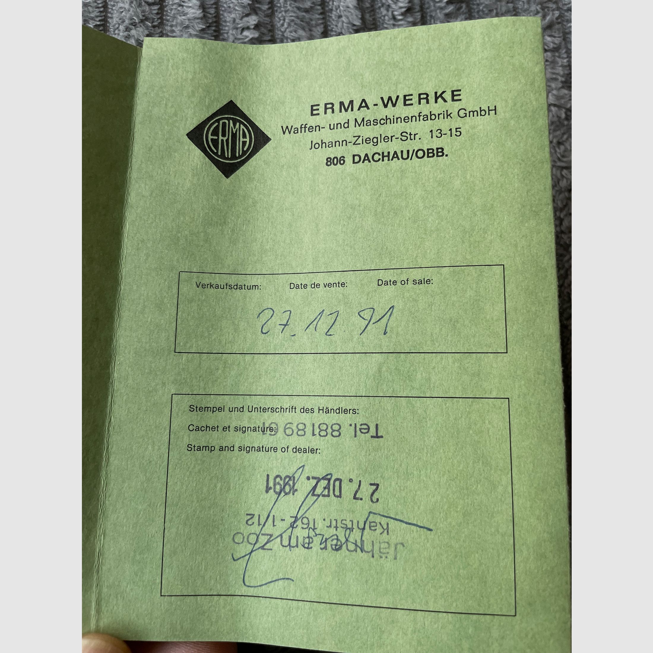 ERMA EGP 75S Kal.8mmK Originele verpakking Ideaal voor verzamelaars Topstaat