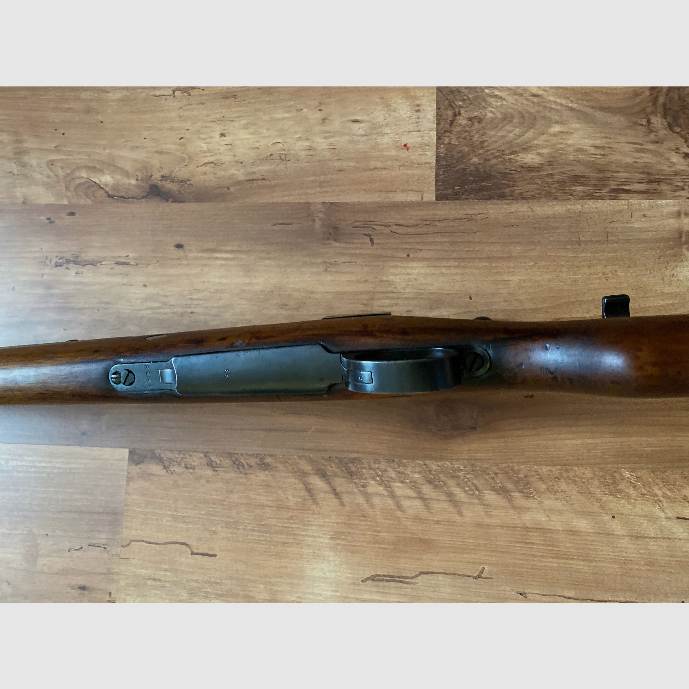 Liquidation of my collection: DWM Mauser Vergueiro Mod. Portugal 1904 -39, caliber 8x57JS, single loader, complete in untouched military stock, royal crest Carlos I perfectly preserved including bayonet